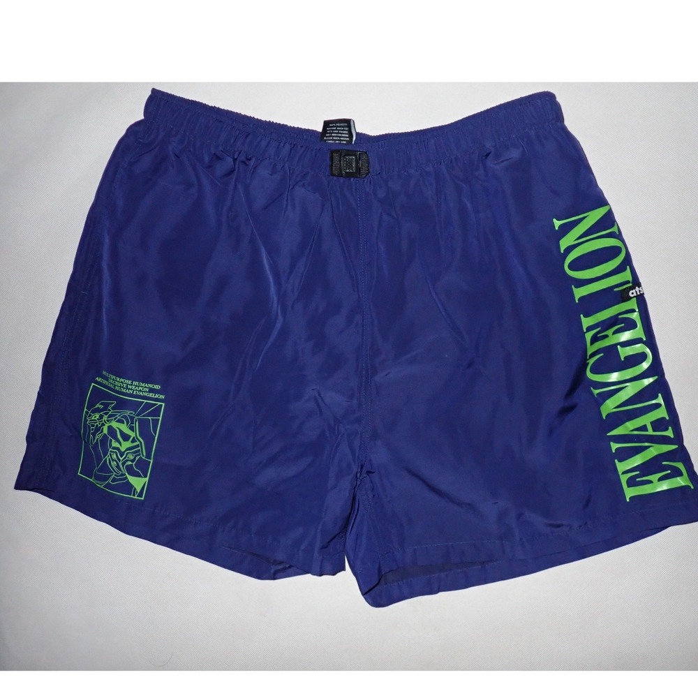 Atsuko ATS Neon Genesis Evangelion Men's Anime Graphic Shorts Purple XL